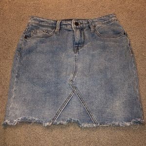 White Washed Jean Skirt